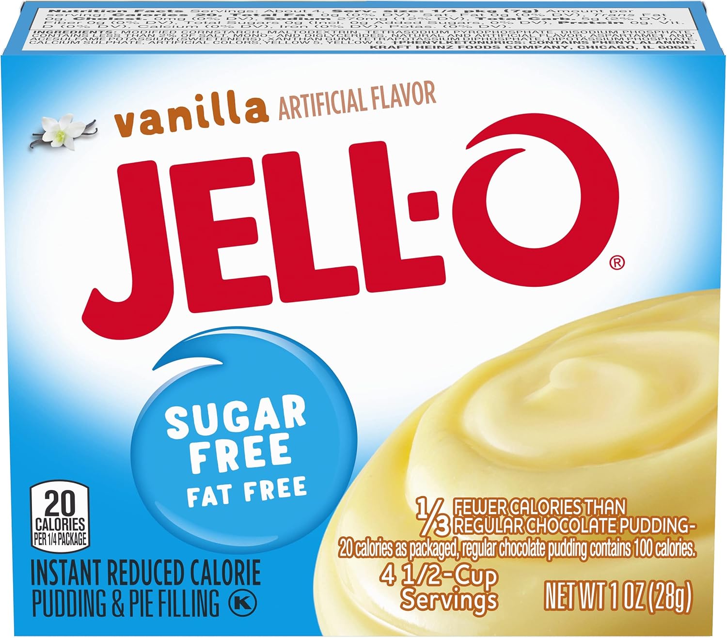 JELL-O-Instant Vanilla Pudding Sugar-Free Fat-Free 42g 1.5oz