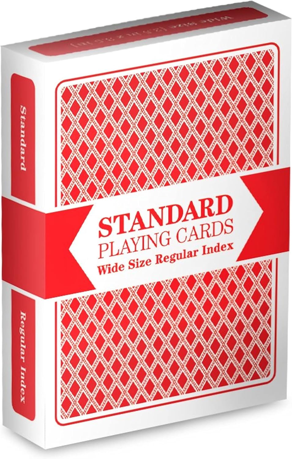 Brybelly Red Deck, Wide Size, Regular Index, Plastic Coated, Standard Playing Cards
