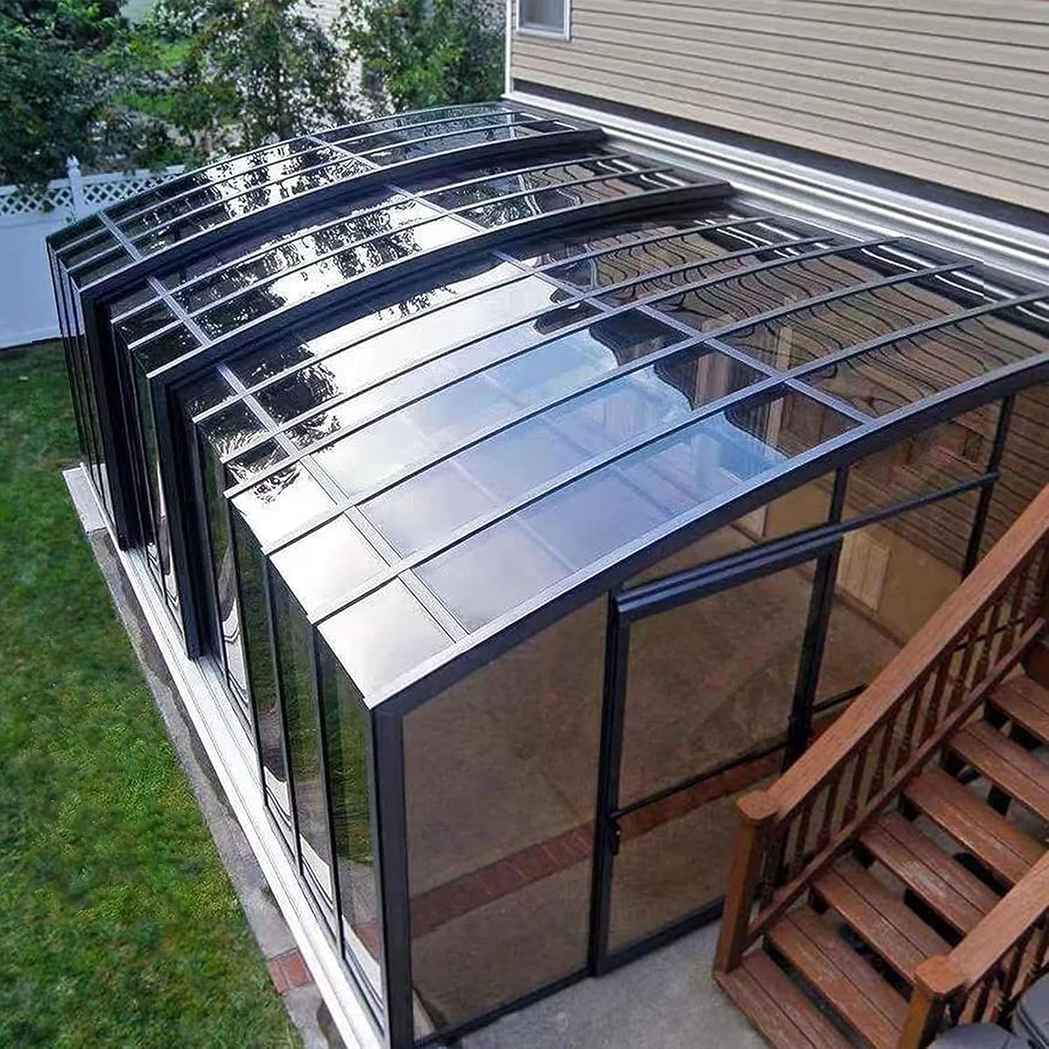 Transparent Polycarbonate Sheets,Acrylic Plastic Sheet,DIY Greenhouse Replacement Panels,Rainproof UV Protection Roofing Sheets,for Canopy Carport Stadiums Bus Shelters,Clear (0.8x1m(2.62x3.3ft))