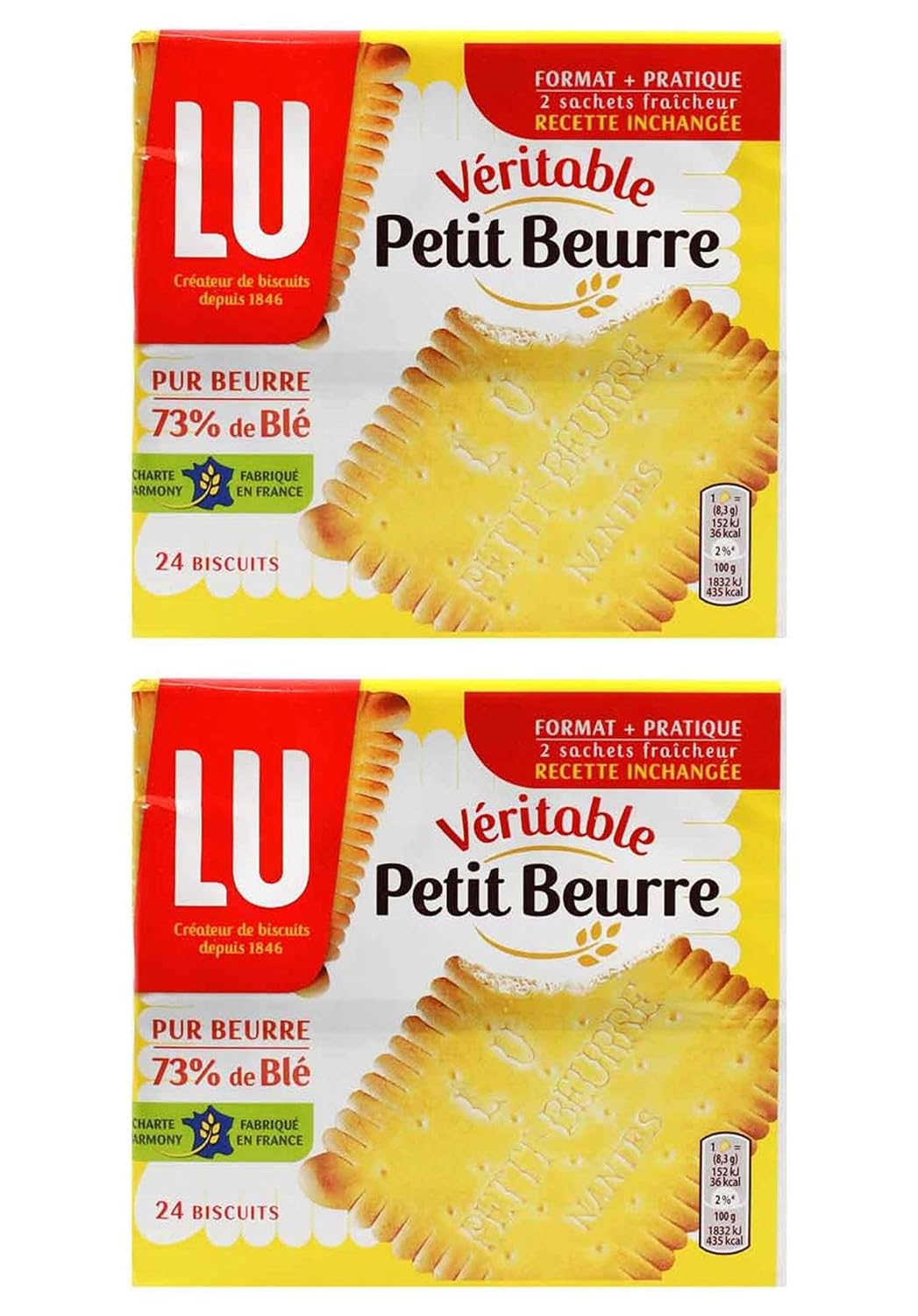 From France Lu Petit Beurre Biscuits 7 oz Pack of 2