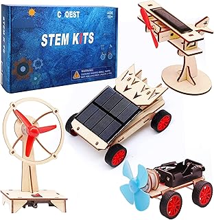 STEM Kits for Kids Age 8-10-12-14, Science Kits for Kids Age 8-12, STEM Toys Gifts for Boys Age 8 9 10 12 13 14, Car Building Science Experiment Projects for Kids 9-12, Solar Power & Engineering Kit