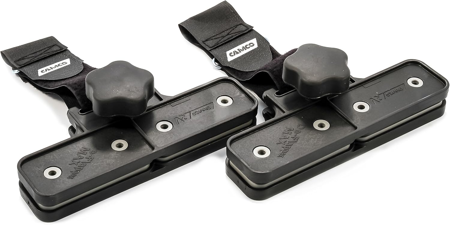 Camco Awning De-Flapper Max - Protects Your RV Awning from Costly Rips and Tears, Rust Resistant - 2 Pack (42251)