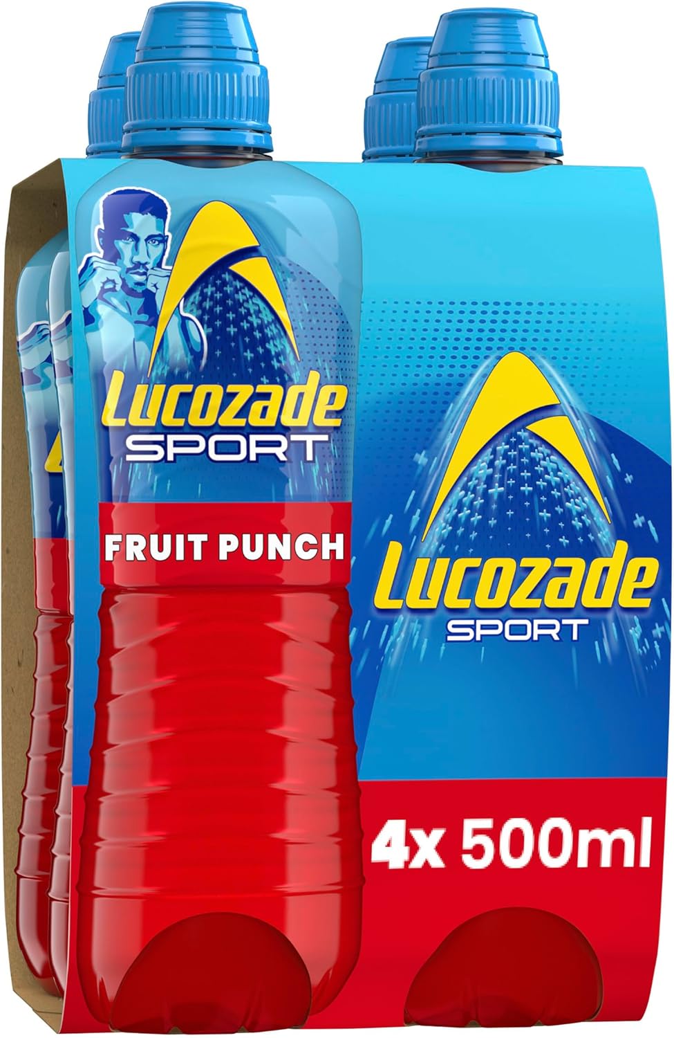 Lucozade Sport Body Fuel - Fruit Punch, 4x500ml| Isotonic sports drink, with Electrolytes and Vitamin B3 | Still | Bursting with Flavour
