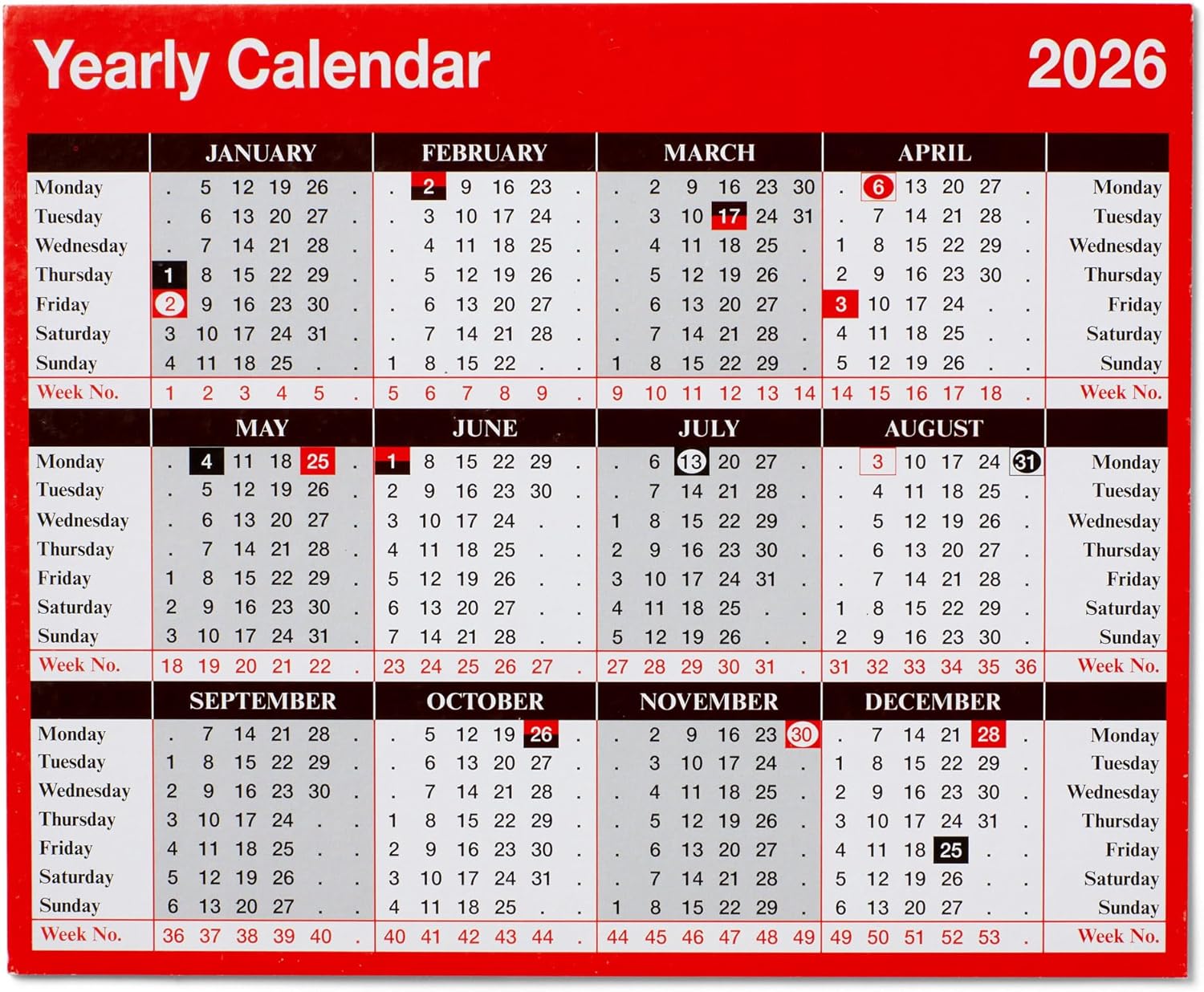 2026 Yearly Desktop Calendar - Free Standing, Efficient Planner for Home & Office - Clear, Easy-to-Read Dates - Perfect for Daily Organization & Scheduling