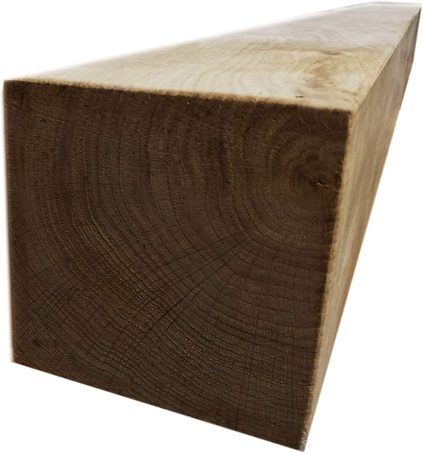 Celtic Timber Solid French Oak Air-Dried Beam Floating Shelf - Fireplace Mantle with Planed & Sanded Finish - Wood Mantle with Straight Edges for Home Decor - Contemporary 5''x5''x3 Ft Length