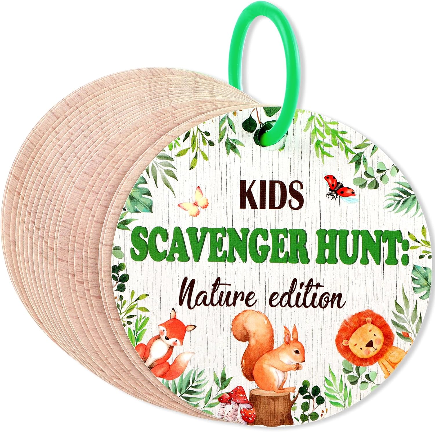 Kids Scavenger Hunt Game - Nature Edition, Toddler Outdoor Nature Scavenger Hunt Cards, Camping Toys Games for 3 Year Old's & Up, Outdoors Preschooler Activity Educational Family Fun Game Gift