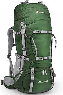 MOUNTAINTOP 70L Internal Frame Backpack Camping Backpacking Hiking Backpack for Men Women with Rain Cover
