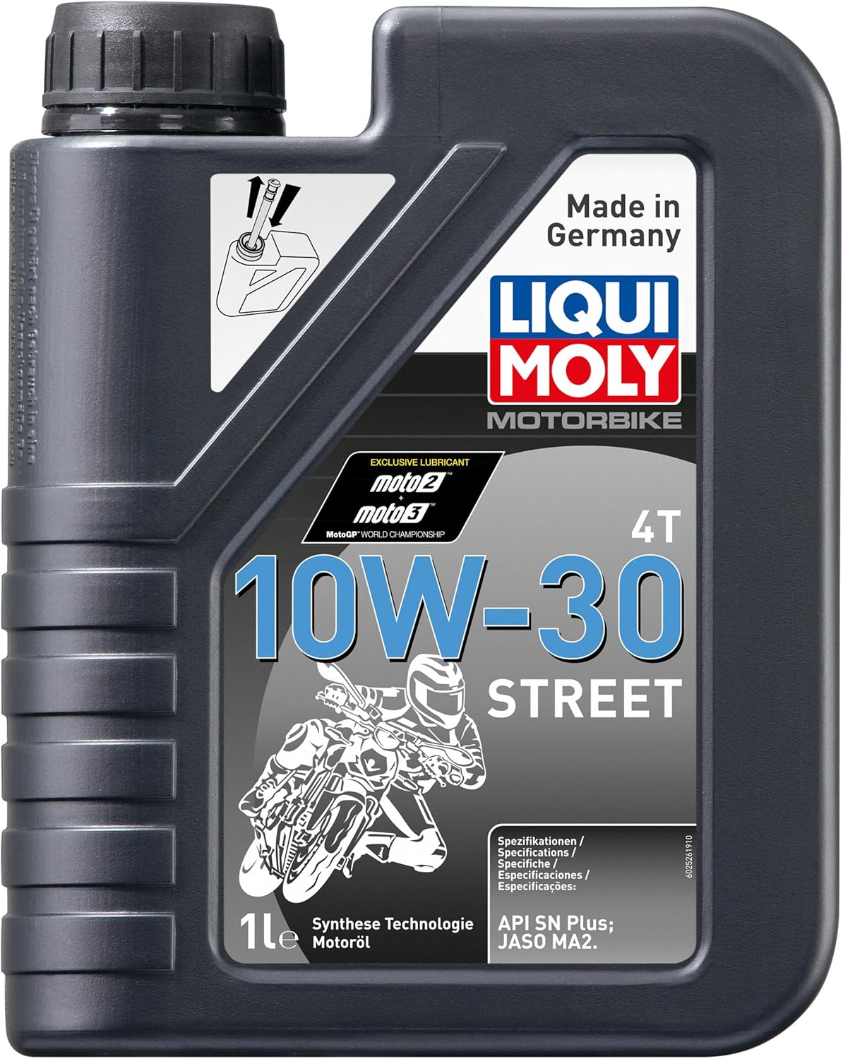 LIQUI MOLY Motorbike 4T 10W-30 Street | 1 L | Motorcycle synthesis technology engine oil | SKU: 2526