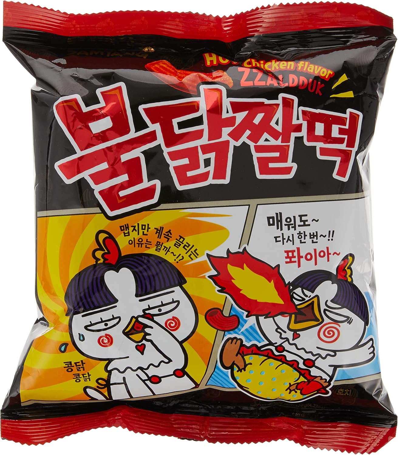 Samyang Hot Chicken Flavour Zzaldduck Snack (Topokki Shape) 120g