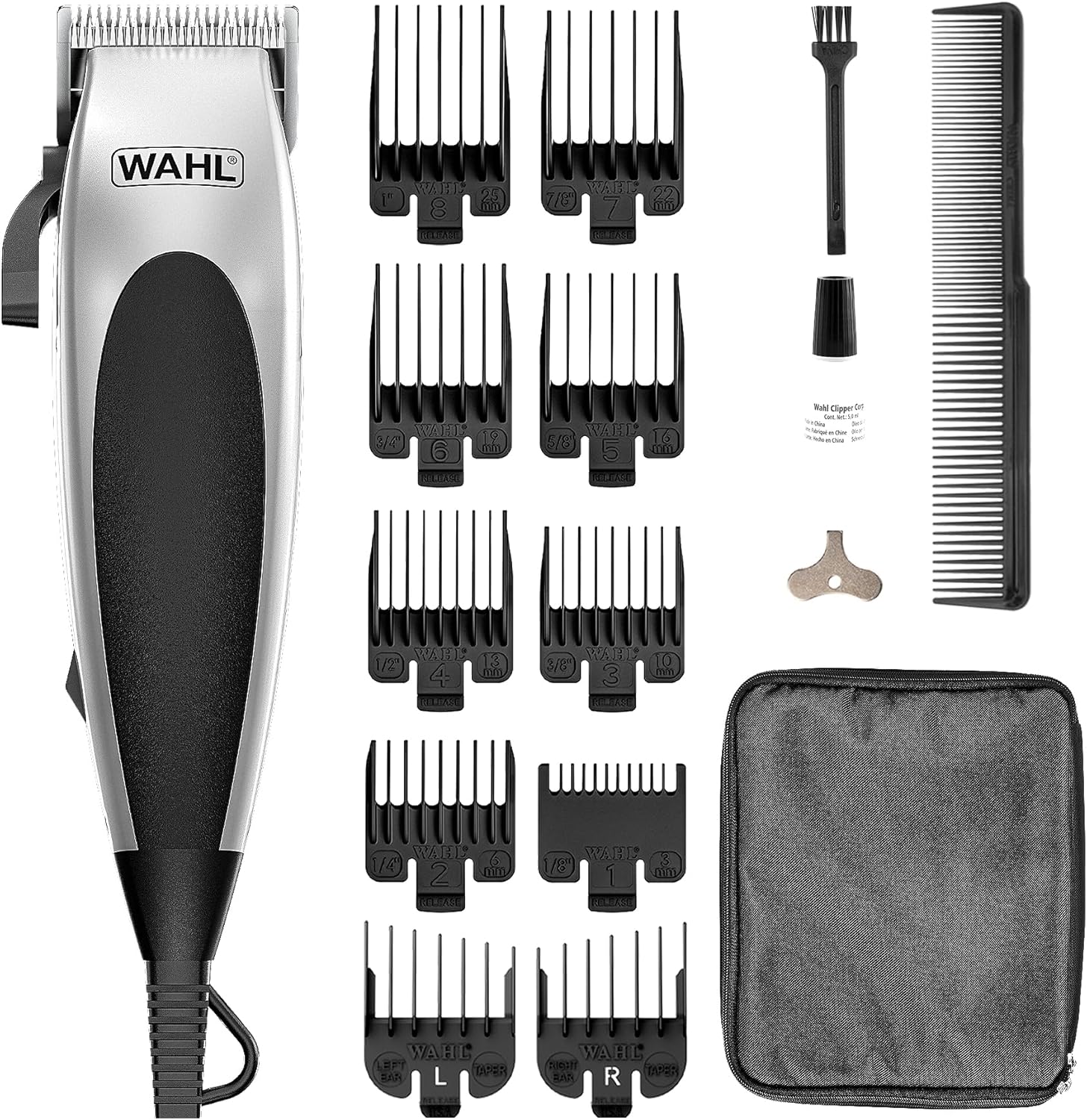WAHL Vogue Corded Hair Clipper for Men, Home Hair Cutting, Male Grooming Kit, Mains Powered Clipping, Precision Cutting Blades, Black