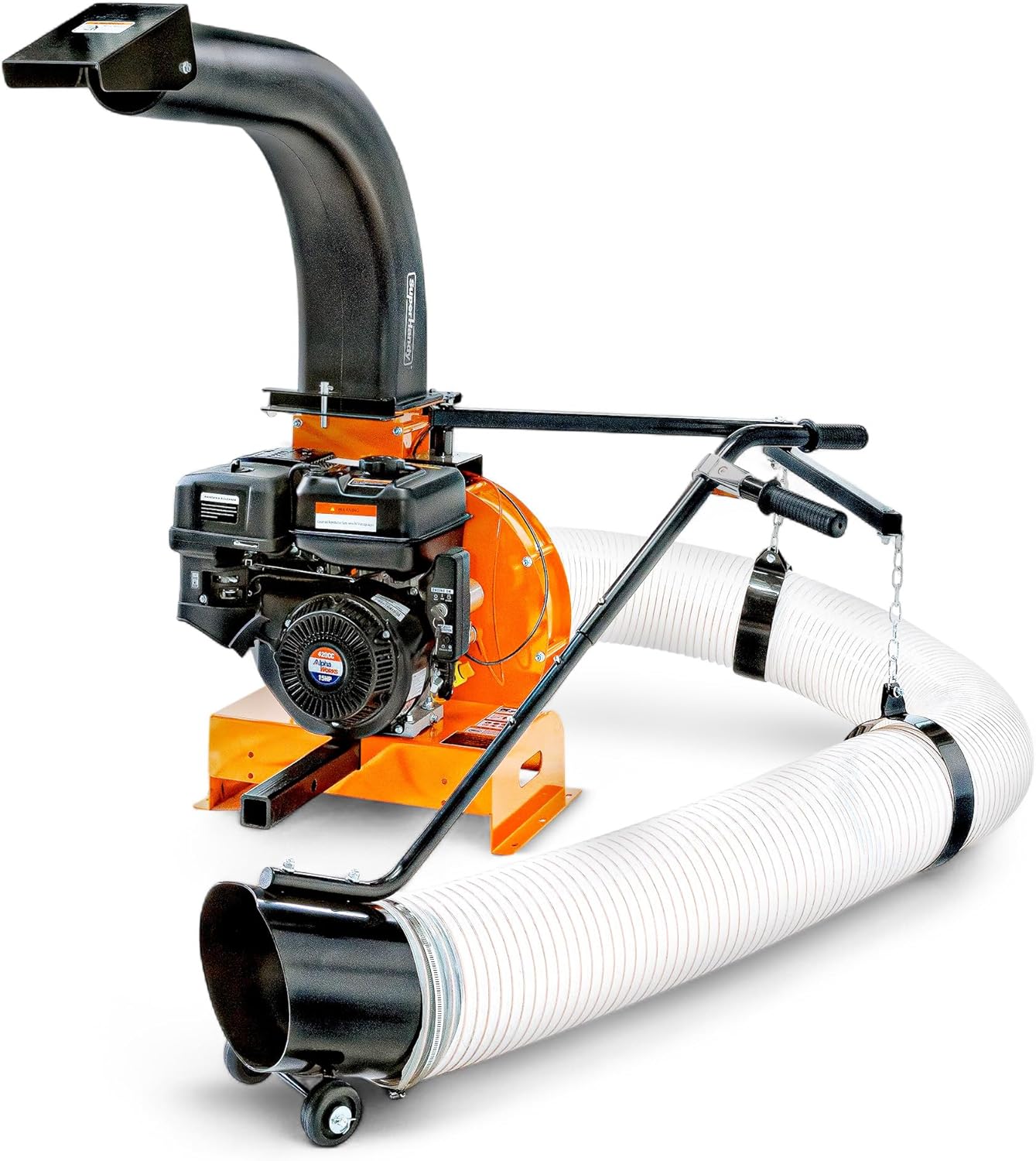 SuperHandy Truck Loader Leaf Vacuum – 15HP Electric Start Engine, Serrated Metal Impeller, Hitch or Tailgate Mount, Commercial Debris Vacuum for Lawn & Landscape Cleanup