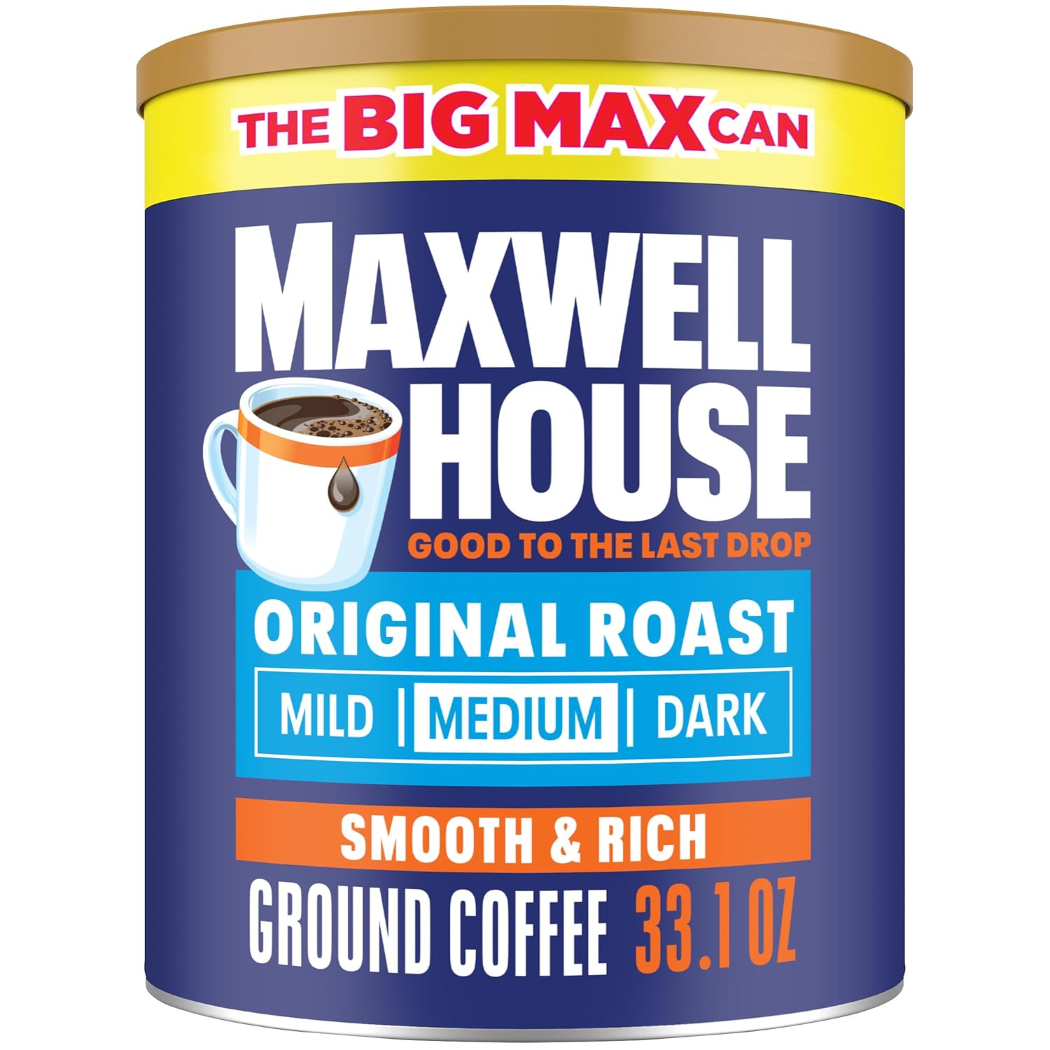 Maxwell House Original Roast Ground Coffee, 33.1 oz Canister