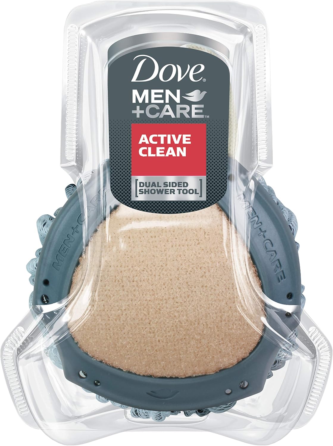 Dove Men Plus Care Active Clean Shower Scrubbing Tool, Maximum Body Scrub , 1 Ea