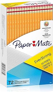 Paper Mate EverStrong #2 Pencils, Reinforced, Break-Resistant Lead When Writing, 72-Count