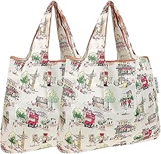 allydrew Foldable Tote Nylon Reusable Grocery Bag (Set of 2)