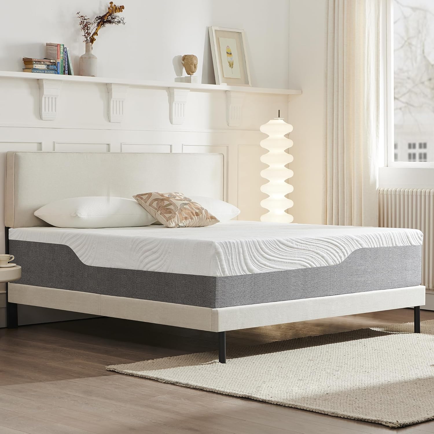 Double Mattress, Memory Foam Mattress, Medium Firm, Breathable Knitted, Soft and Skin Friendly Cloth, Mattresses in a box (135x190x20cm)