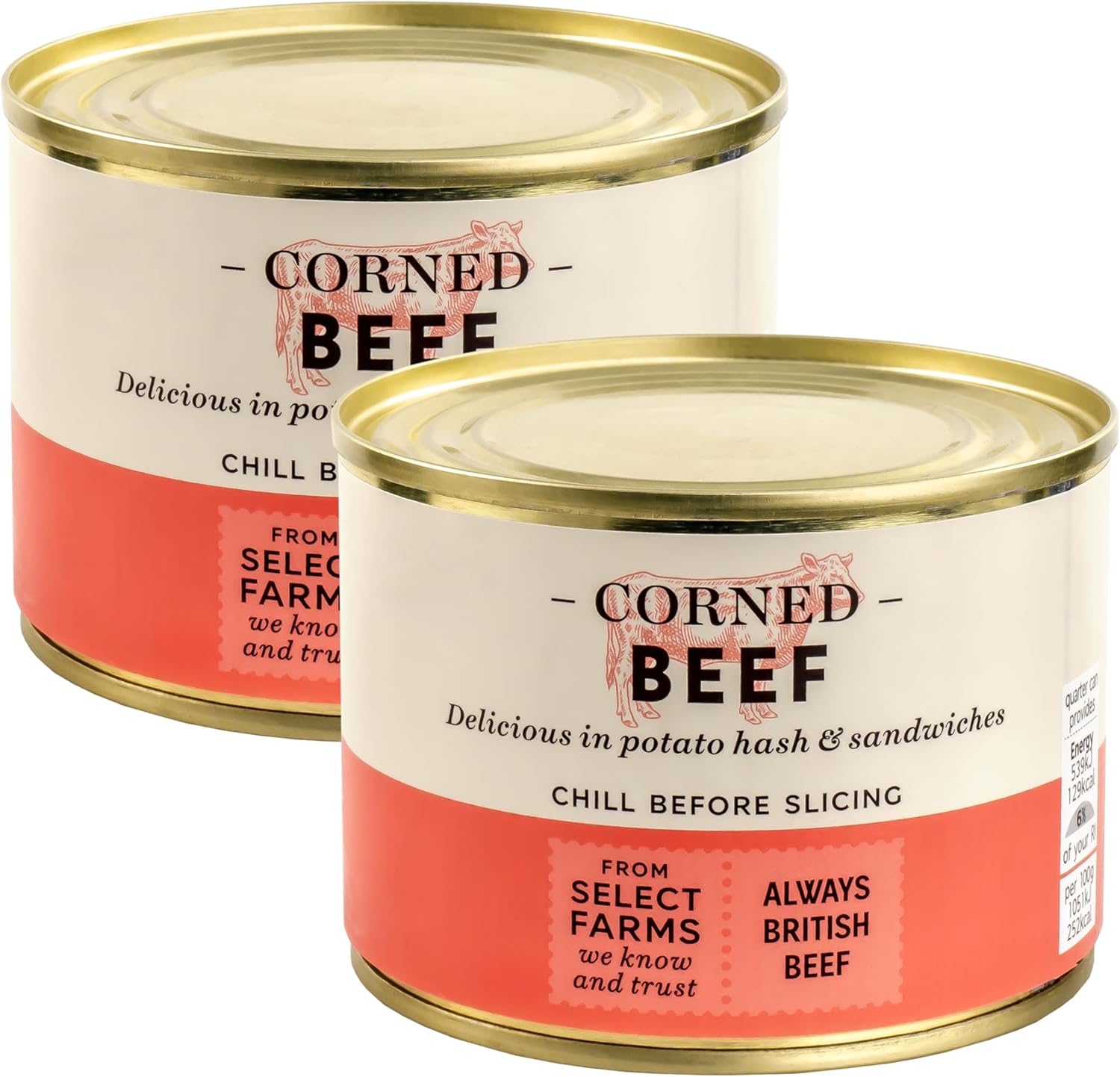 Generic M&S Tinned Corned Beef, Made with Beef from UK Farms - 2 x 205g