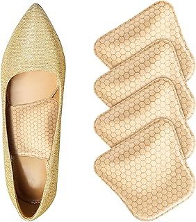 Arch Support Inserts Women for Flat Feet, Gel Arch Inserts for Plantar Fasciitis Relief, Non-Slip Arch Support Pads, Two-Option of Different Heights (High-Beige)