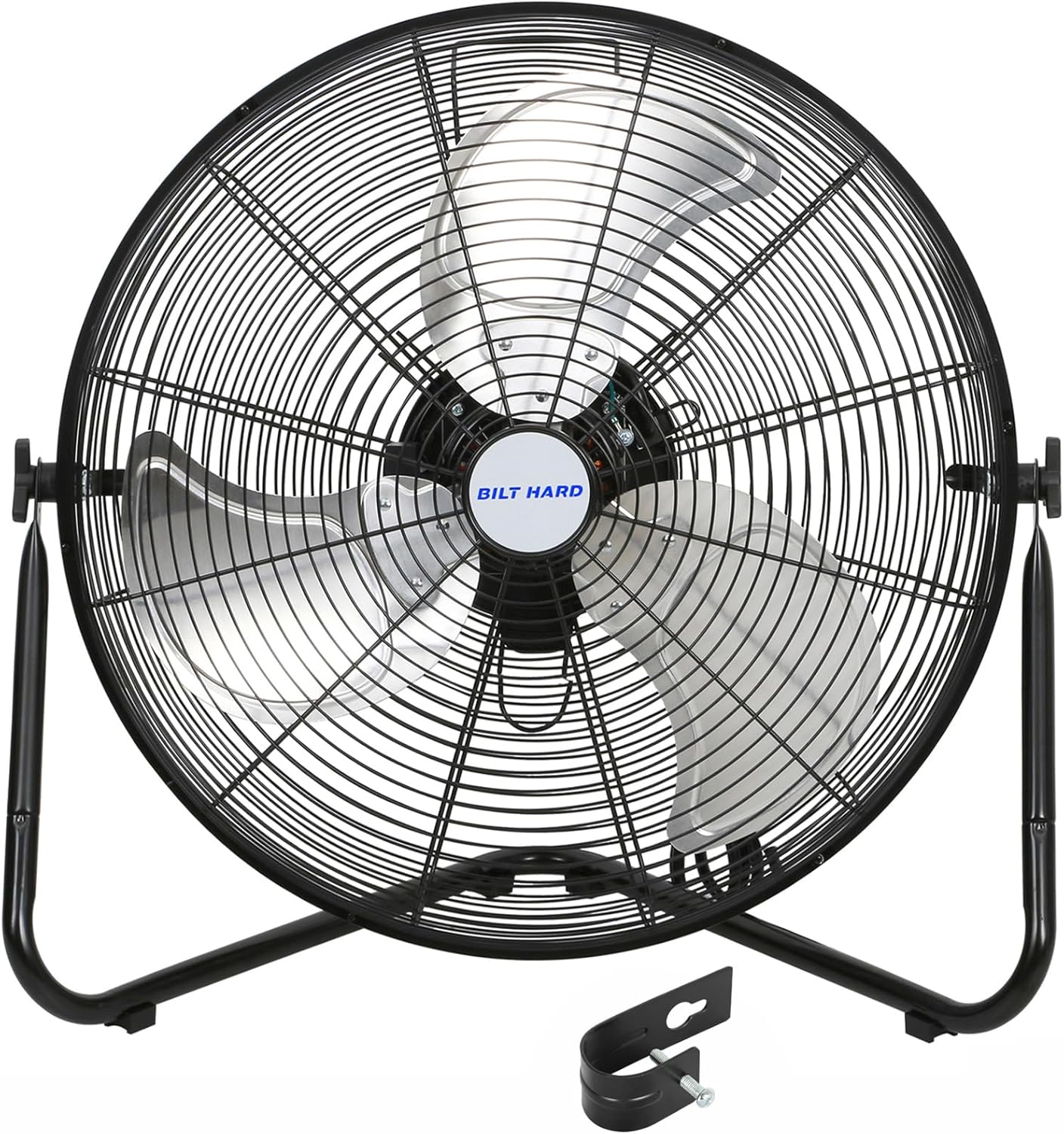 BILT HARD 20" High Velocity Floor Fan, 4600 CFM 3-Speed Industrial Shop Fan with Wall-Mounting System, Heavy Duty Metal Fan for Workshop, Garage and Warehouse