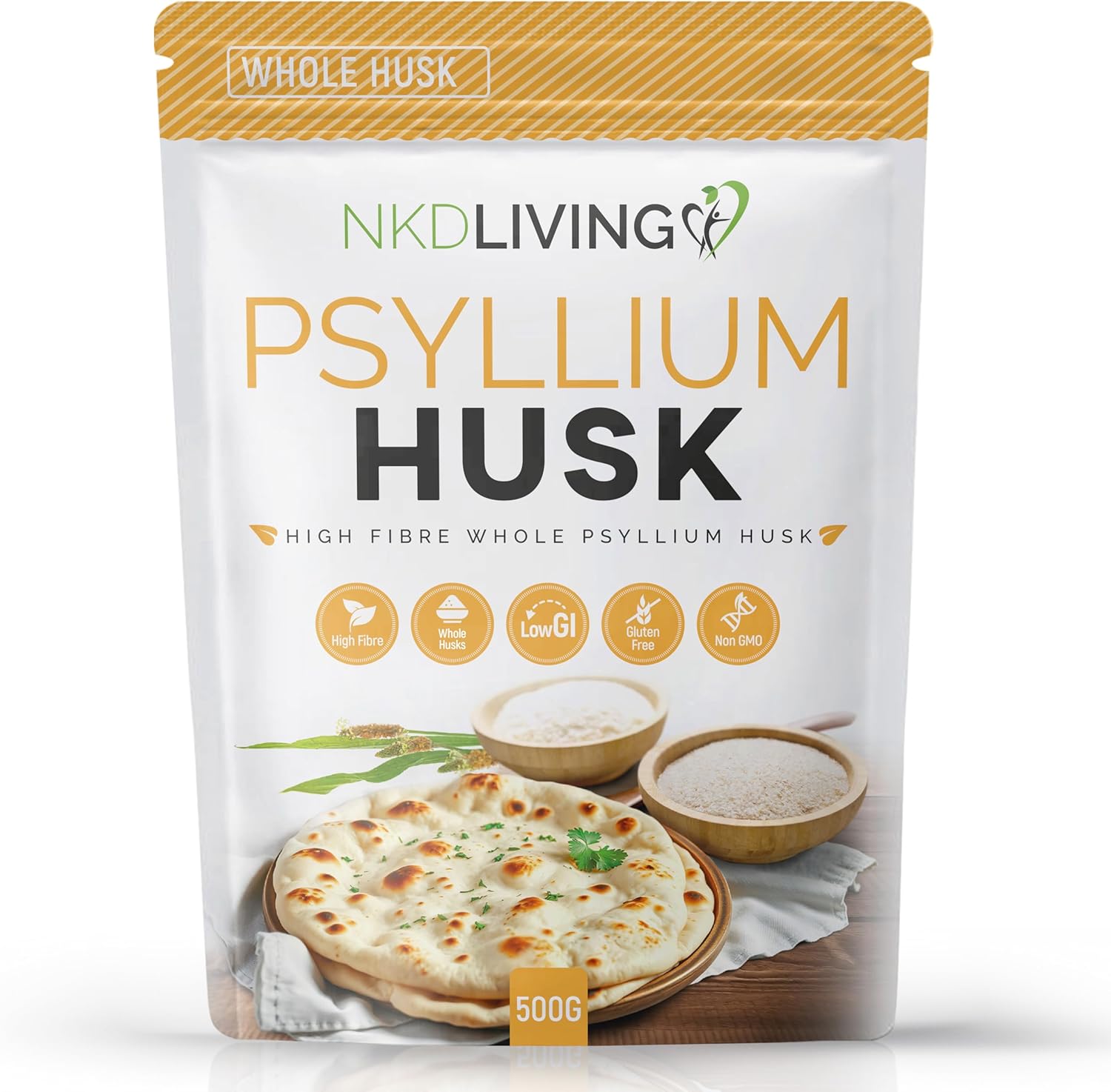 NKD Living Whole Psyllium husks (500g)