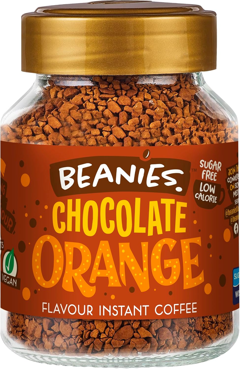 Beanies Chocolate Orange Flavoured Instant Coffee 50 g (Pack of 6)