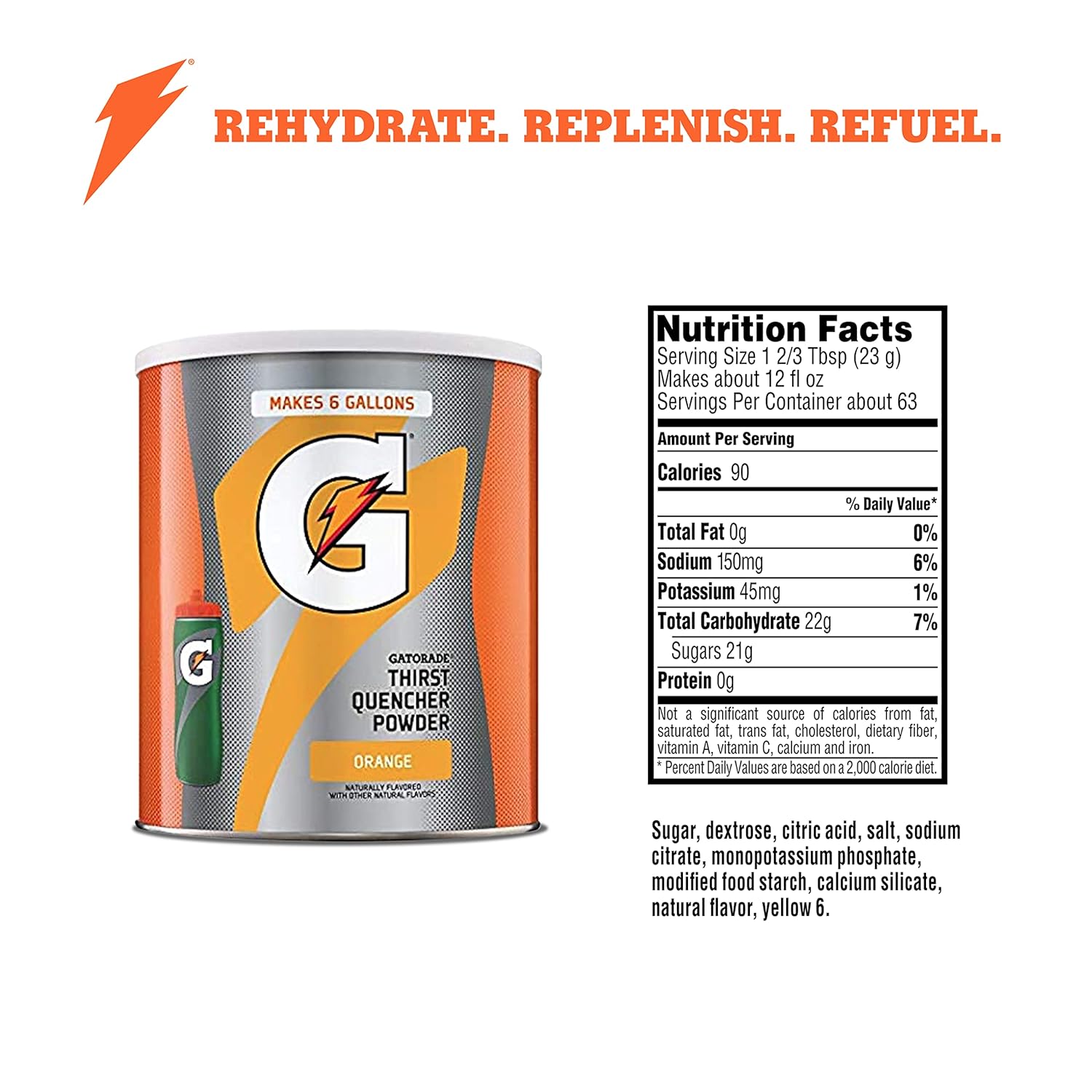 Gatorade Thirst Quencher Powder, Orange, 51oz Powder (Pack of 3)