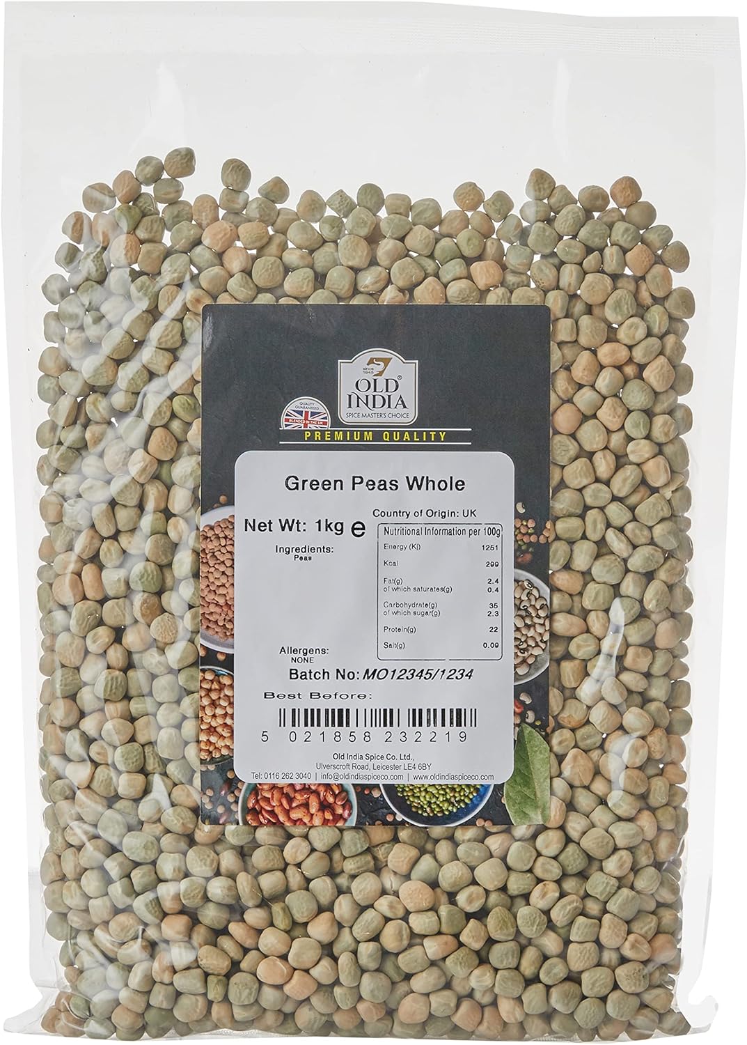 Old India Green Peas Whole 1kg
