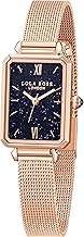 Lola Rose Women's Blue Sandstone Watch with Rose Gold Tone Milanese Steel Band