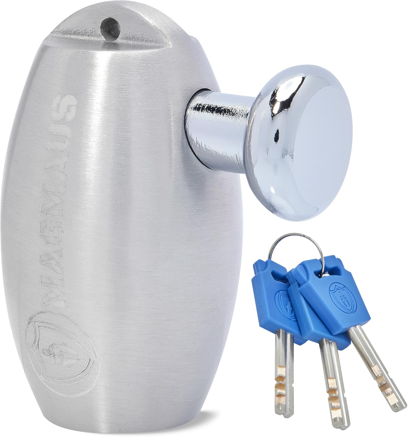 Magmaus® MBL02 [Never-Rust] Disc Brake Lock - [High Security] [304 Stainless Steel] - Weatherproof - Reminder Cable - Suitable for Motorcycles, Mopeds, Bikes