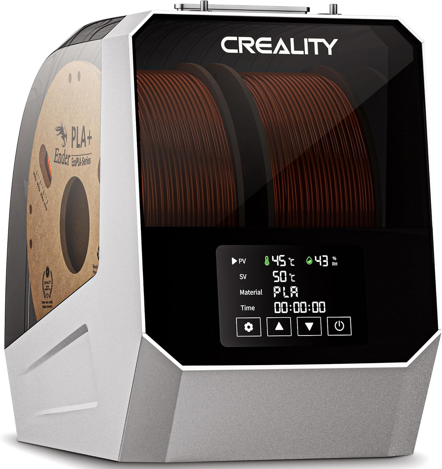 Creality Filament Dryer Box,Dual-Spool Creality Space Pi Filament Dryer Plus with 360° Fast Heating & PTC Heater,4" Touch Screen,Compatible PLA,Silk PLA,ABS,PETG,TPU,Nylon,ASA,PC,PA & More