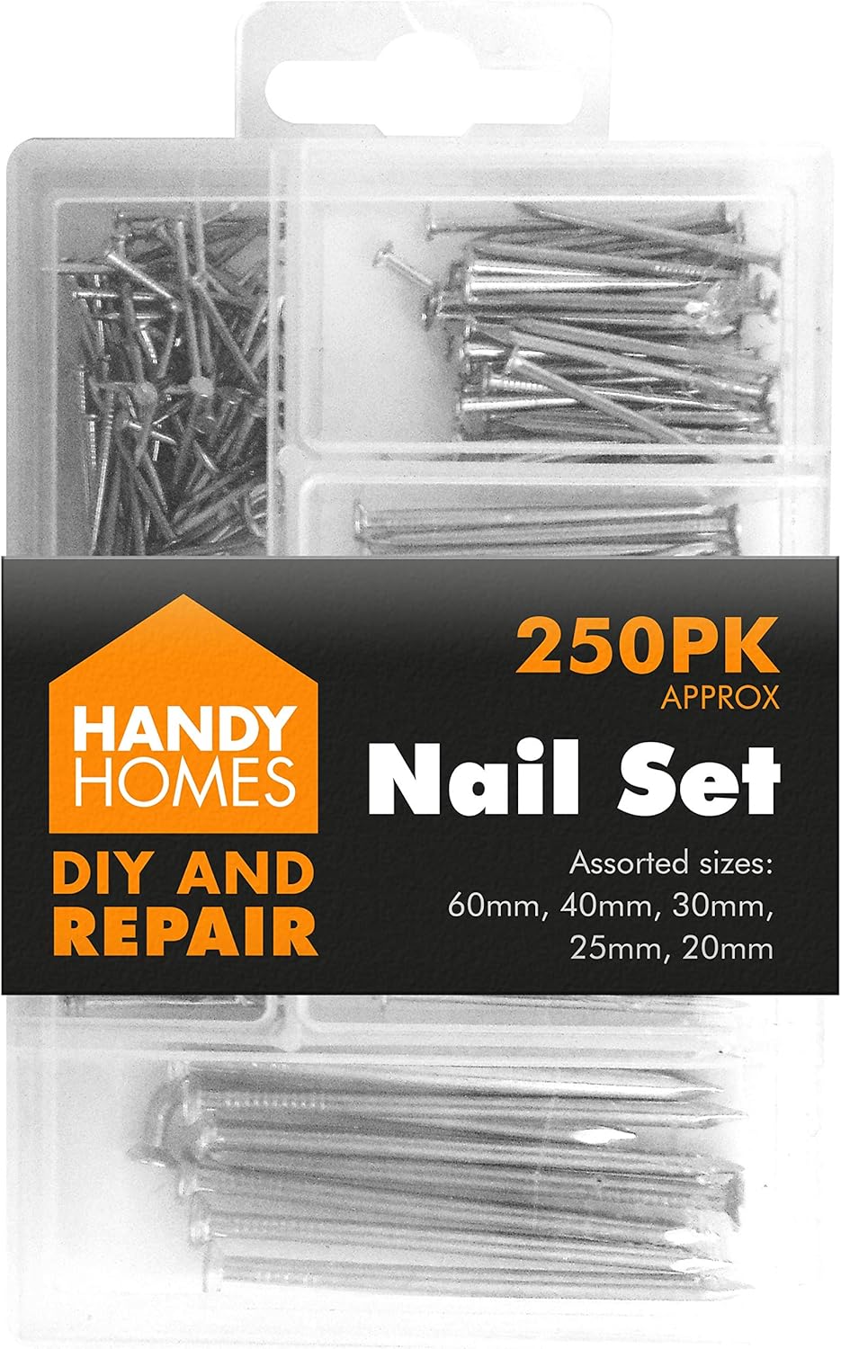 250pk Hardware Assorted Nails Set