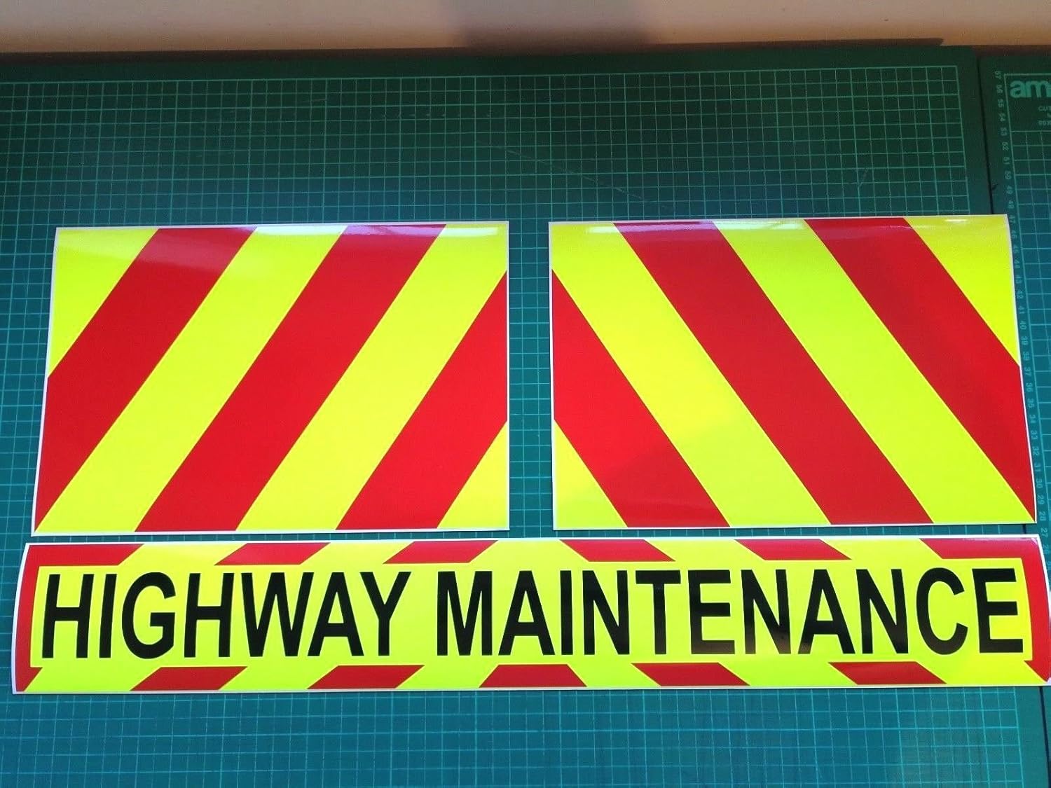 Highway Maintenance Magnet Highways Road Works Chevron Sticker package KIT