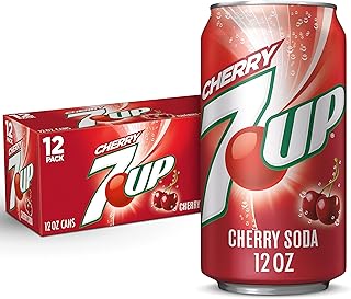 7UP Cherry Flavored Soda, 12 fl oz cans (Pack of 12)