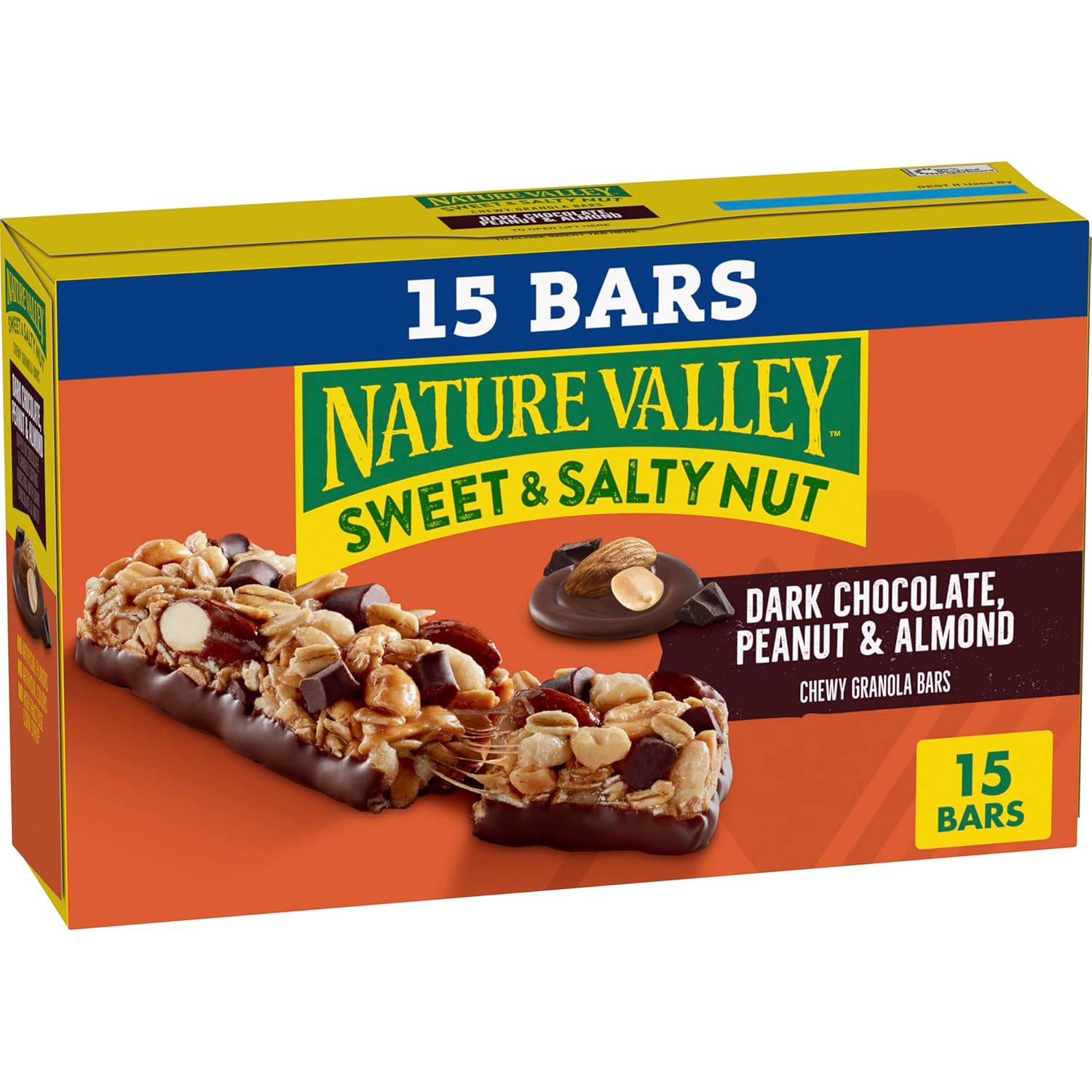 Nature Valley Sweet and Salty Nut Bars, Dark Chocolate Peanut Almond, 15 Bars, 18 OZ