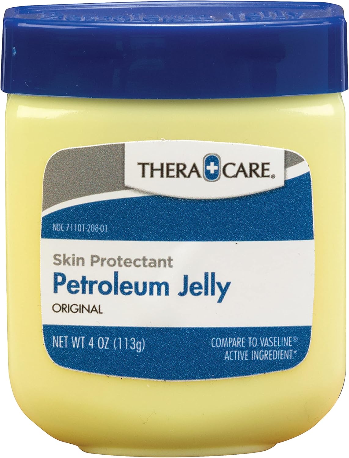 Thera Care Petroleum Jelly Skin Protectant | Ideal for Dry, Itchy, Sensitive Skin | Provides Dry Skin Relief | Protects Minor Cuts, Scrapes & Burns | 4 oz.