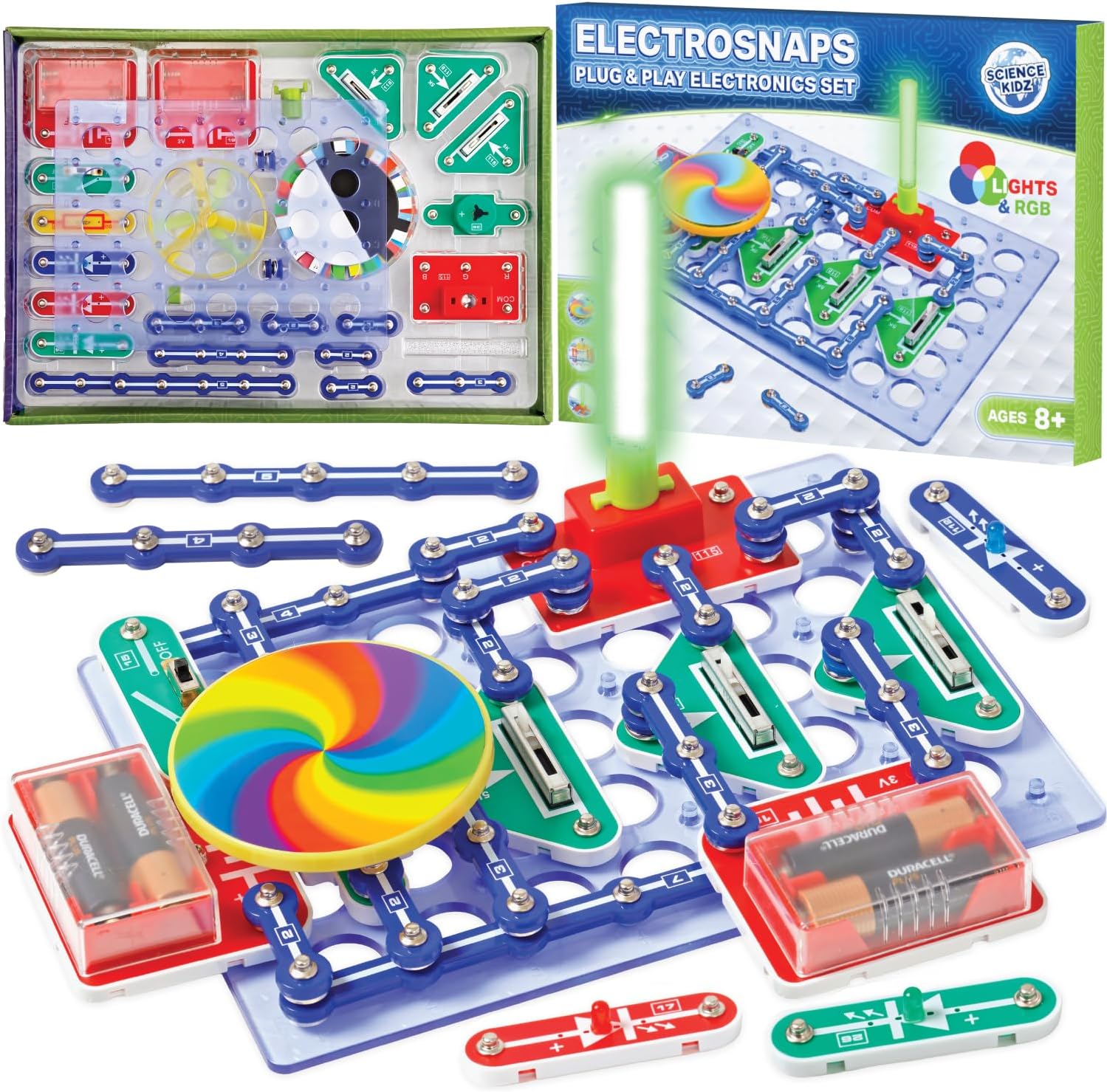 Science Kidz Electronics Kit - Electric Circuits For Kids - Lights & Colour Series - Science Experiments Set For Kids Age 5,6,7,8,9,10 - Educational STEM Toys
