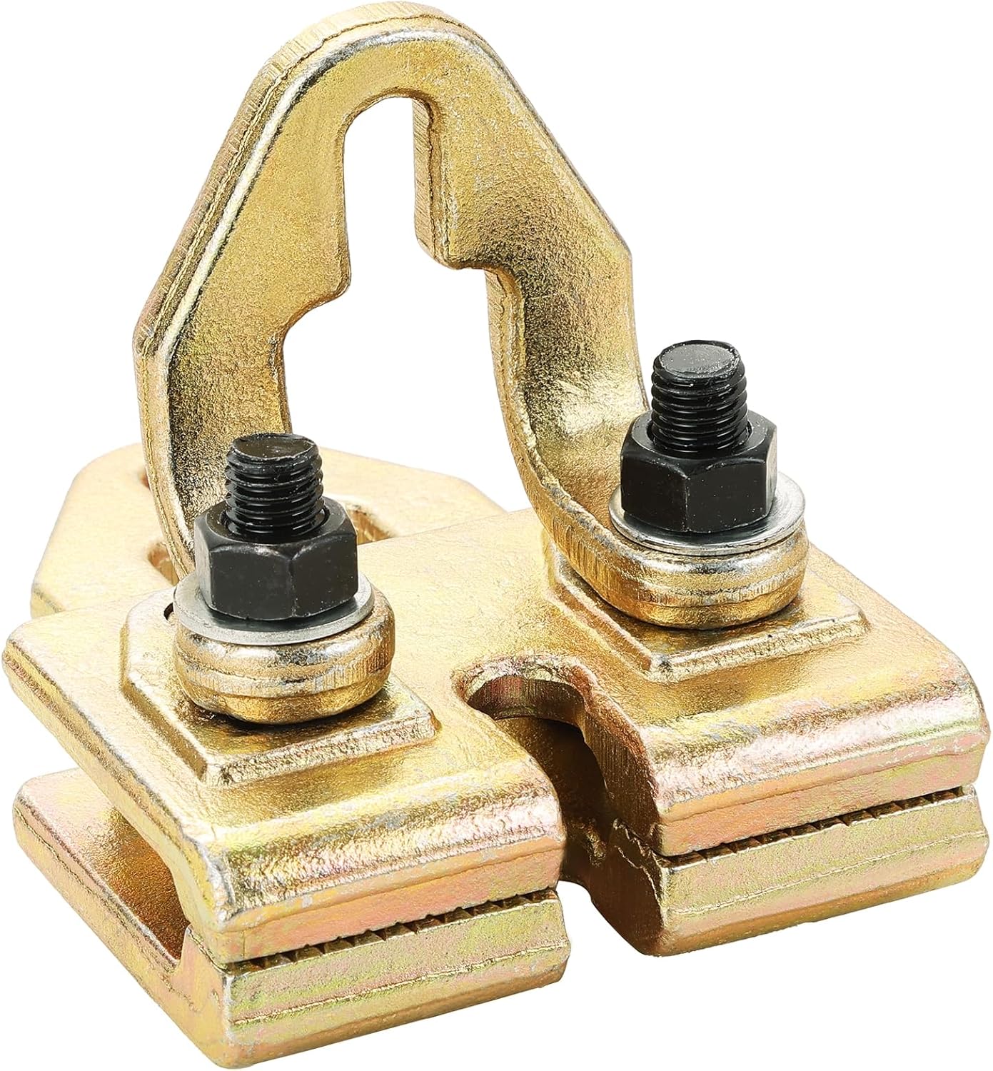 DASBET 5 Ton Auto Body Pull Clamp | Heavy Duty Right Angle Multi Hook Point Pull Clamp Two-Way Car Frame Puller for Car Body Repair Tool Kit, Auto Body Repair Clamp Gold Steel Back Clamp Puller