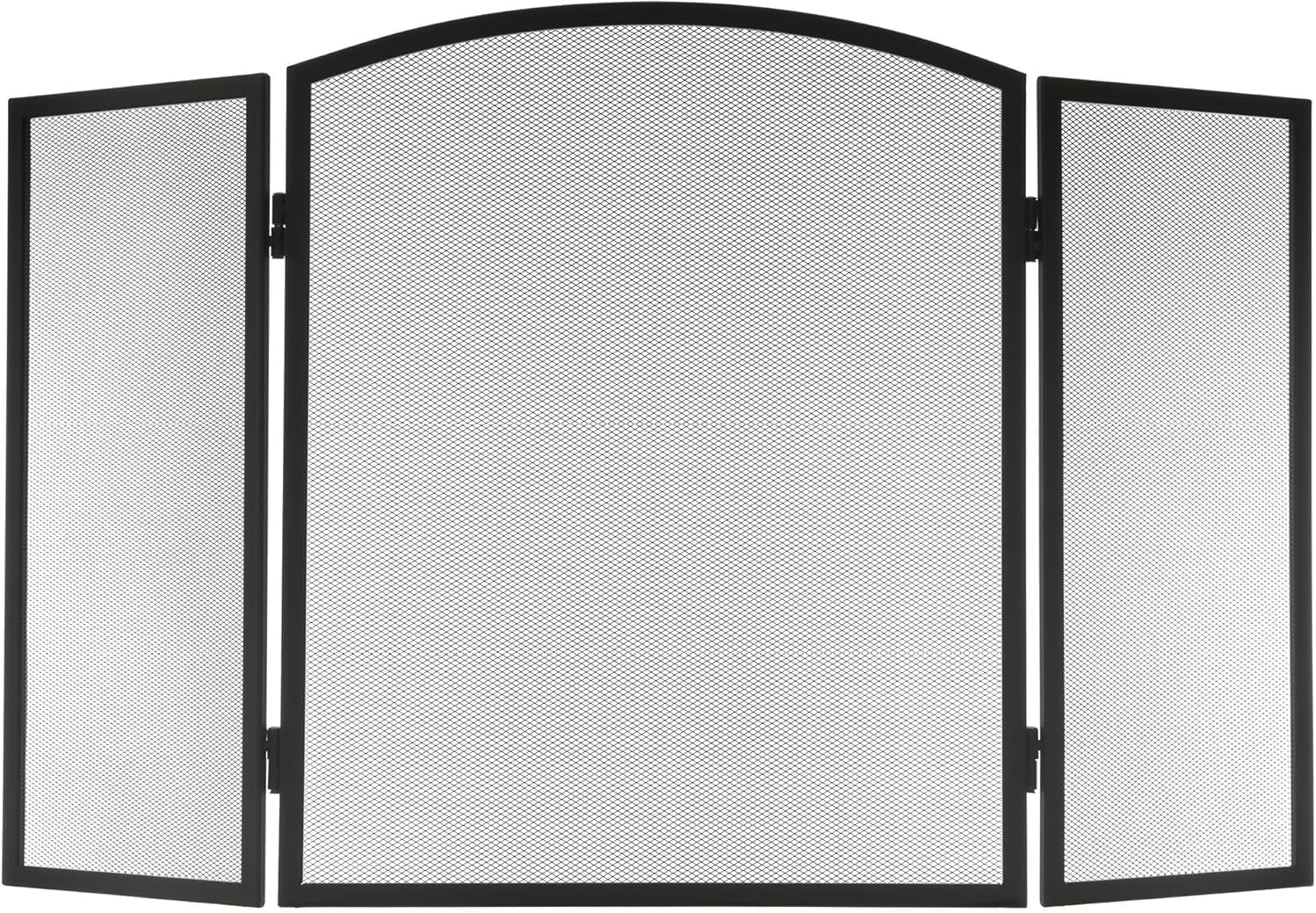 Unibos | Fire Guard Screen Panel Standing Gate - Steel Decorative Mesh Screen, Flame Guard for Coal & Wood Fire, Folding Fireplace Cover | Perfect for Outdoor & Indoor (W96cm x H60cm)