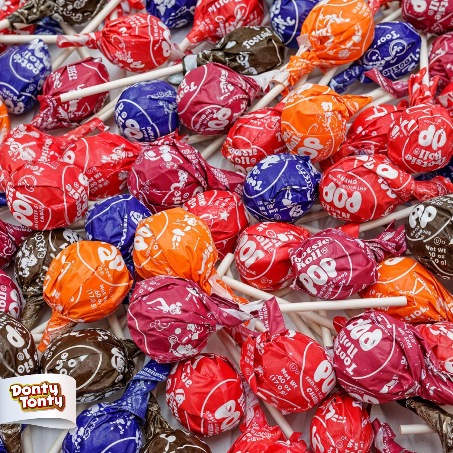 POPS Lollipops 2 lb – Bulk Bag, 5 Assorted Flavors, Gluten Free, Chewy Center & Hard Candy Coating, Individually Wrapped Suckers (48 Pieces)