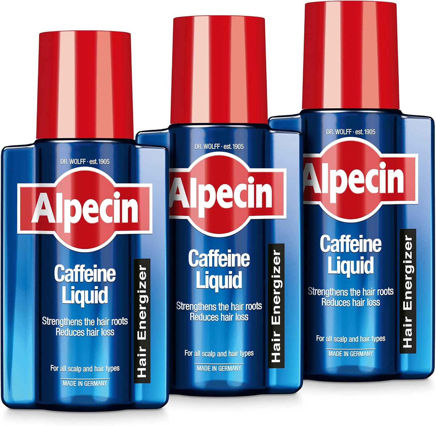 Alpecin Caffeine Liquid Hair Tonic 3x 200ml | Against Thinning Hair | Natural Hair Growth for Men | Energizer for Strong Hair | Hair Care for Men Made in Germany