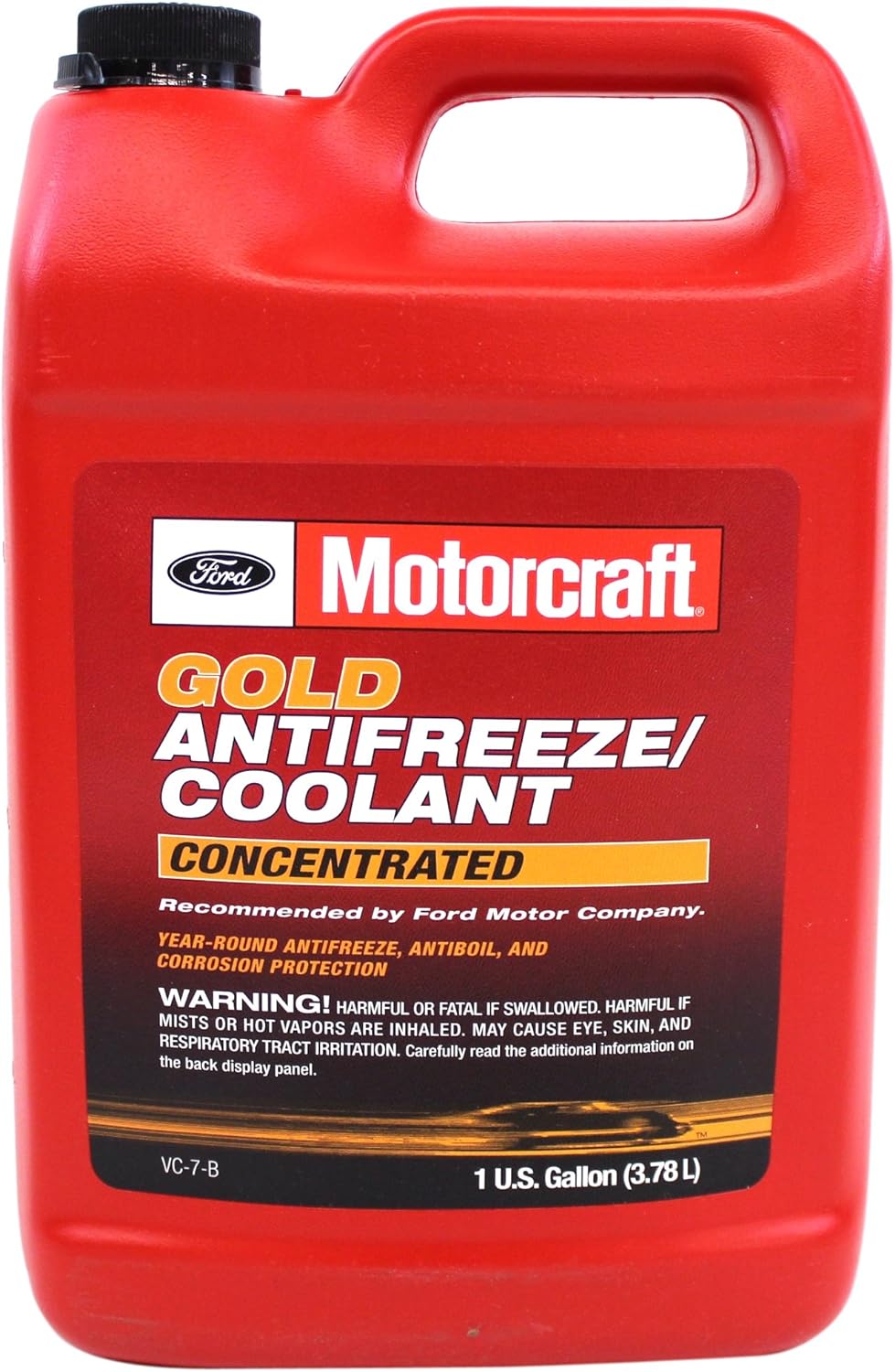 Ford Genuine VC-7-B Gold Concentrated Antifreeze/Coolant - 1 Gallon (Packaging May Vary)