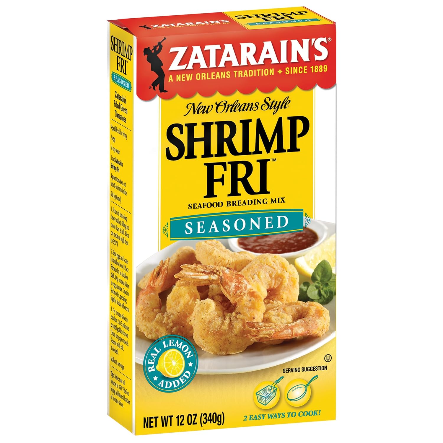 Zatarain's Seasoned Shrimp Fri Seafood Breading Mix, 12 oz
