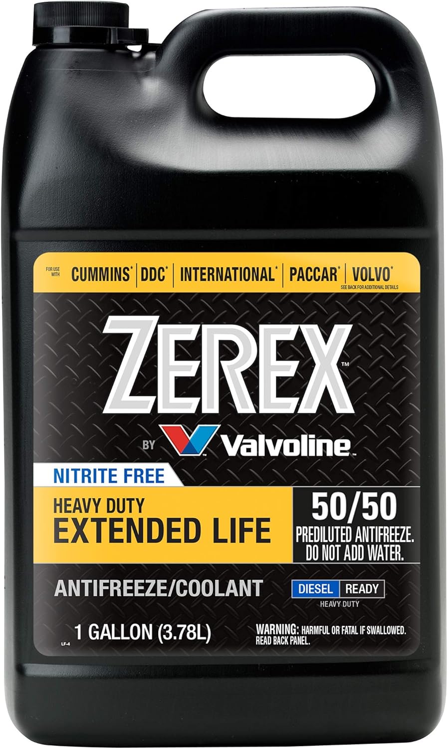 Zerex Extended Life Nitrite Free, Heavy Duty (HD) 50/50 Ready-to-Use Antifreeze/Coolant 1 GA