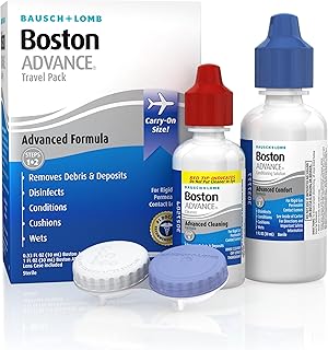 Boston ADVANCE Formula Contact Lens Solution Travel Pack Complete Contact Lens Cleaning and Care Kit for Rigid Gas Permeable Lenses from Bausch + Lomb