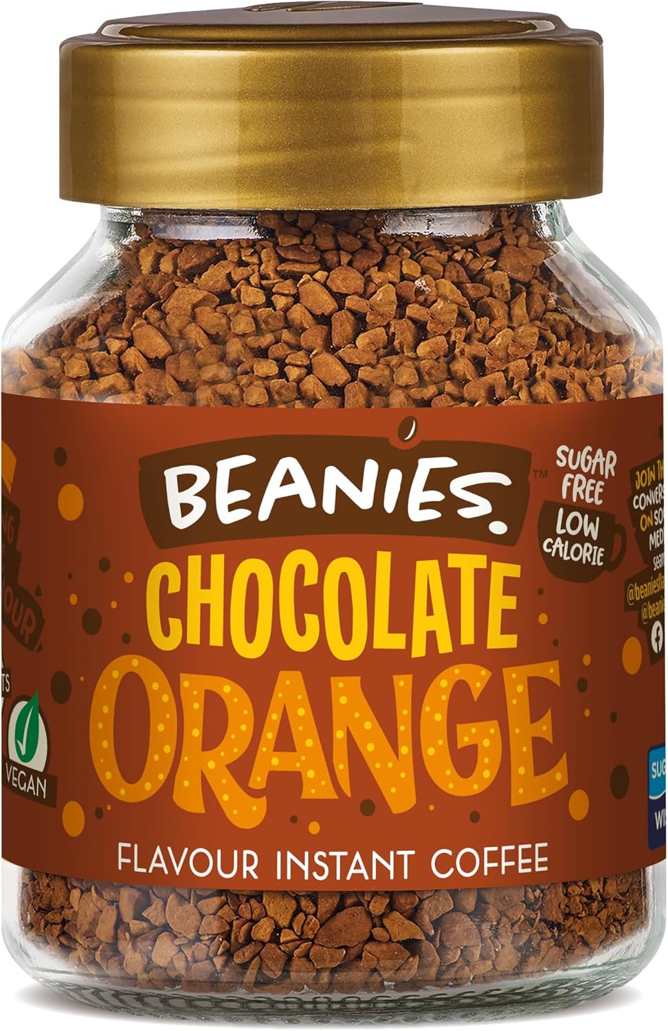 Beanies Chocolate Orange Flavoured Instant Coffee 50 g (Pack of 6)