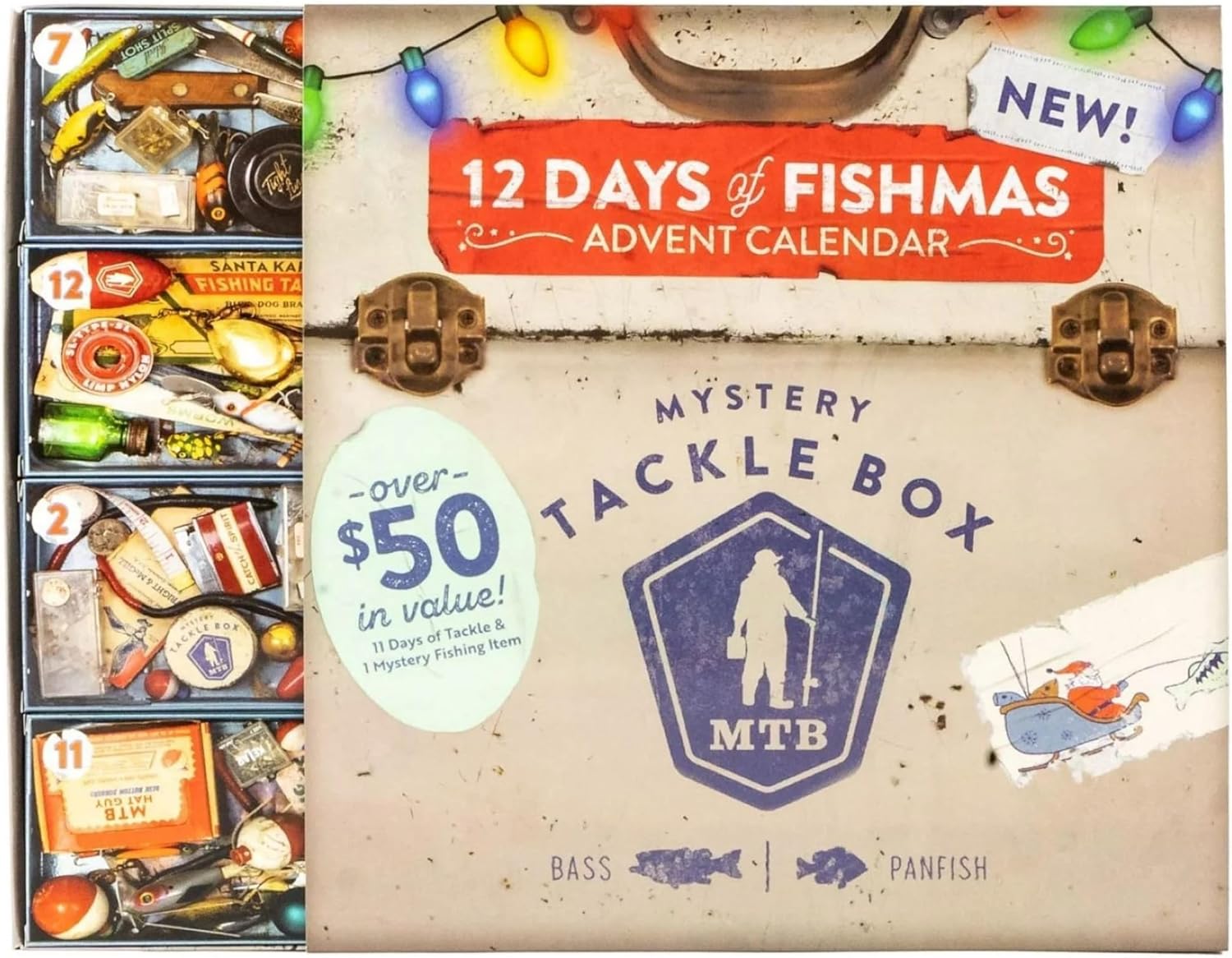 Catch Co Mystery Tackle Box 12 Days of Fishmas Holiday Fishing Lures Advent Calendar 2023 Freshwater