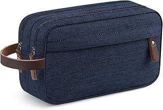 Men's Travel Toiletry Organizer Bag Dopp Kit, Bathroom Bags (Blue Water-resistant)