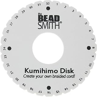 The Beadsmith Round Kumihimo Disk, 6 inch Diameter, 3/8” Thick Dense Foam, Jewelry Tools for Braiding, 1 disks