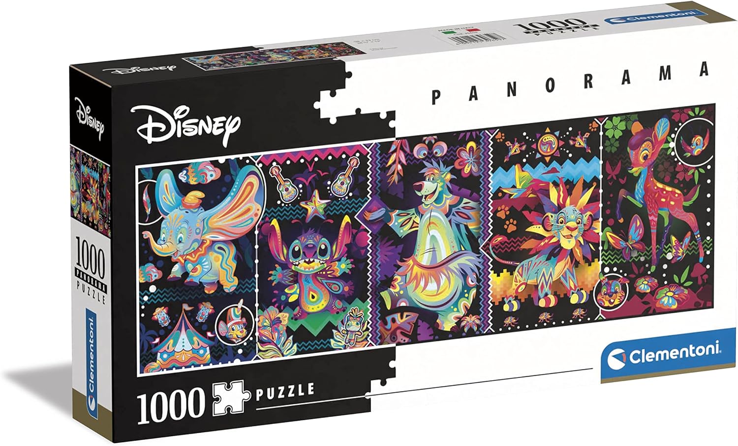 Clementoni 39659 Classics 1000pcs Disney Joys Panorama 1000 Pieces, Made in Italy, Jigsaw Puzzle for Adults, Multicolor, Medium