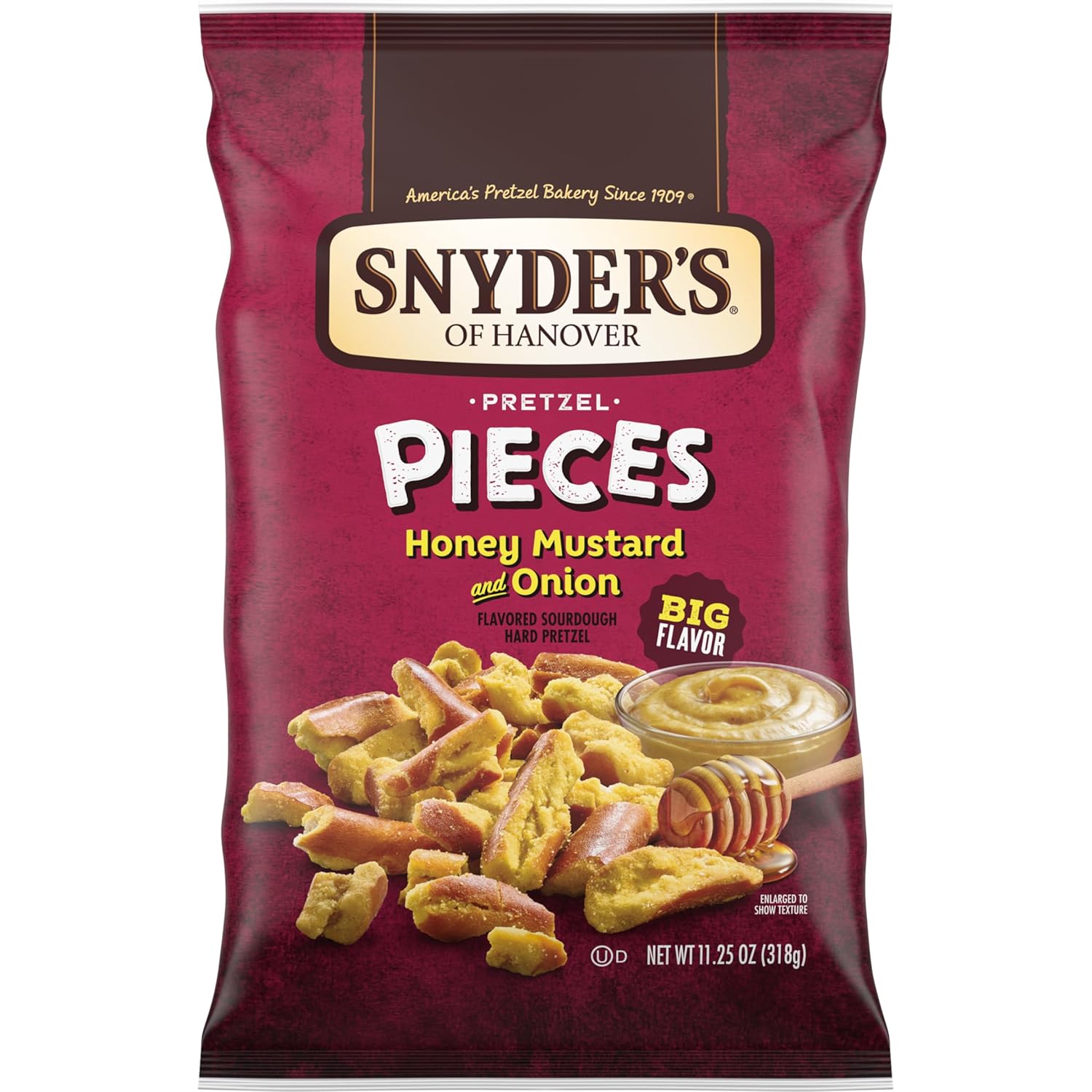 Snyder's of Hanover Honey Mustard & Onion Flavored Pretzel Pieces, 11.25 Oz